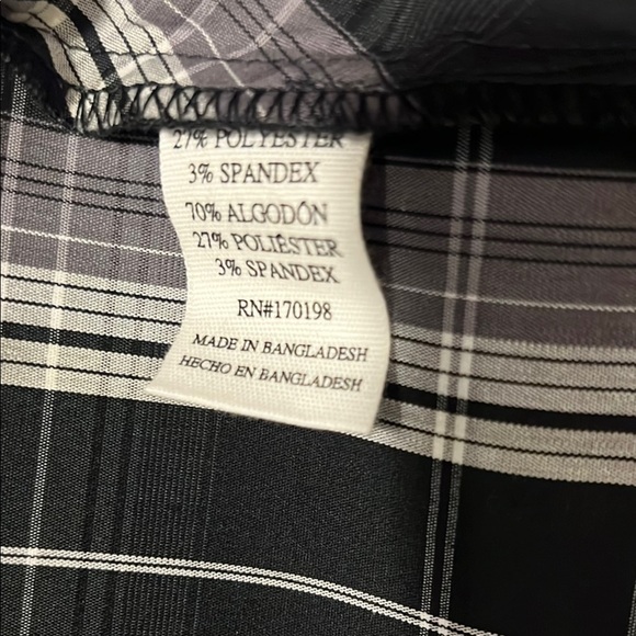 BNWT Asher Jones London Black Plaid Shirt - Picture 5 of 7